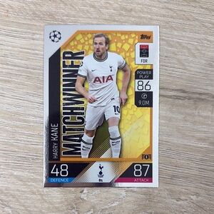 Topps Match Attack Card. Harry Kane. Soccer Trading Card.